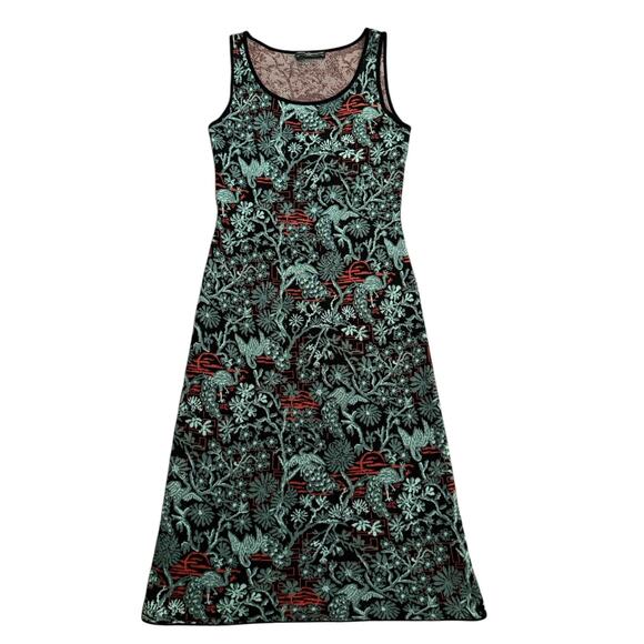 Peruvian Connection Pima Cotton Sleeveless Knit Jacquard Midi Dress Size XS - Picture 3 of 14